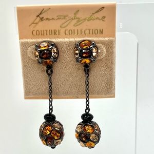Kenneth Jay Lane Topaz Ball Drop Earrings